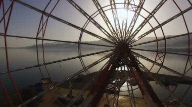 Güneşli sahil şeridi, Gürcistan seyahat lüks üzerinde panoramik çıkrık