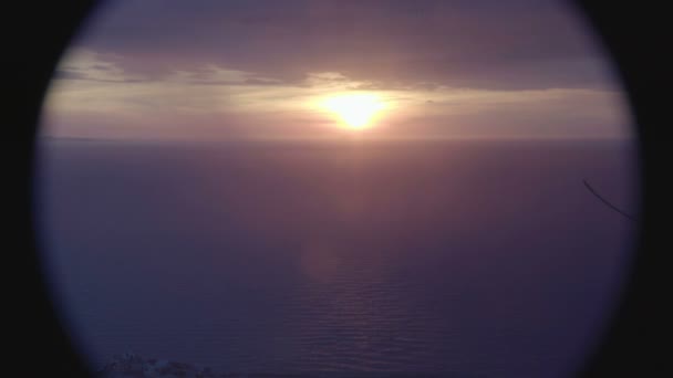 Закат солнца, видео с заходом солнца, прекрасный вечерний пейзаж, путешествия — стоковое видео