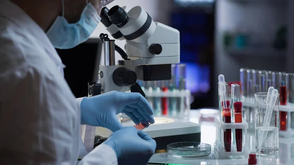 Medical worker making blood test for detection of antibodies and infections Stock Image