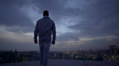 Hedefleri, kişisel liderlik kazanan hayatında gece cityscape, zevk