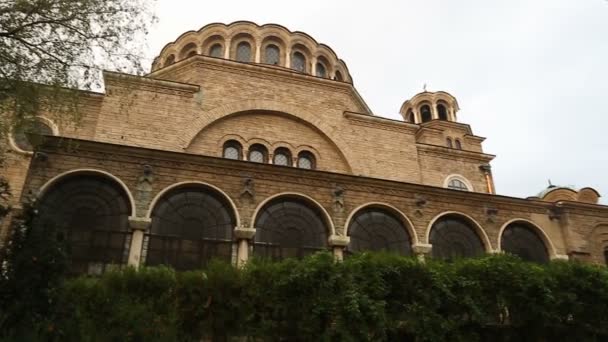保加利亚索非亚圣 Nedelya 教堂, 观光景点, 名胜古迹 — 图库视频影像