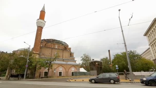 Mesquita Banya Bashi em Sófia, local de culto islâmico na Bulgária, religião — Vídeo de Stock