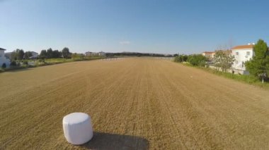 Sonra hasat, tarım ve tarım, hava alanlarında büyük saman paketleri yaptı