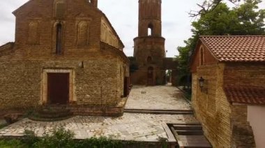 Çarpıcı panoramik, eski kilise St George Signagi Town, turizm