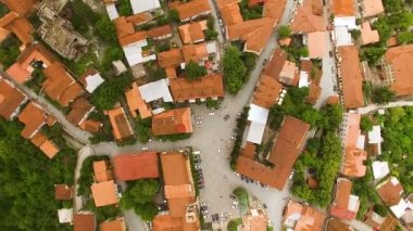 Ünlü ana Meydanı, David Georgia, havadan görünümü, en küçük kasabasında seyahat