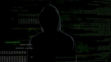 İleti, siluet hacker yayılan virüs internet sistemleri dosyaları enfekte