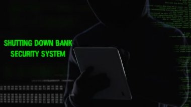 Banka güvenlik sistemi tablet, yasadışı fon transferi kapatma ceza