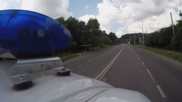 Pronto soccorso guida su strada, professione a rischio, assistenza medica — Video Stock