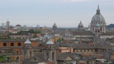 San Carlo al Corso ve Altare della Patria, Roma, İtalya, havadan görünümü Panoraması