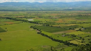 Ekili alanlar ve tarlaları, tarım kompleksi, dizi havadan görünümü
