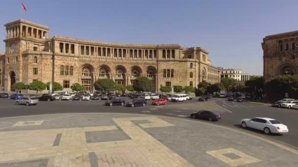 Vista dal quadrocopter agli splendidi paesaggi di Erevan, Armenia, vanità quotidiana — Video Stock