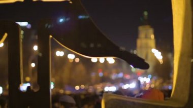 Barışçı Ukraynalı gösteriler St. Sophia Katedrali Kiev içinde yanında