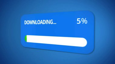 Pencere iletişim, başlamak downloading, durum çubuğu işlemi gösterir, yavaş Internet