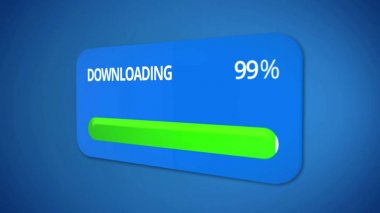 Download progress hangs at 99 percent, unsuccessful transmission, bug in system clipart