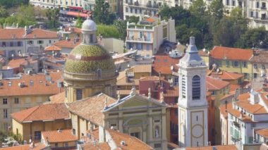 St Francois Kulesi ve Nice, şehirde gezi binalarda havadan görünümü