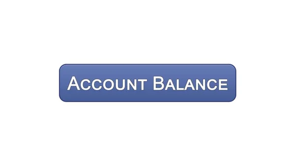 Баланс счета веб-интерфейс кнопка фиолетовый цвет, онлайн-банкинг, приложение — стоковое фото