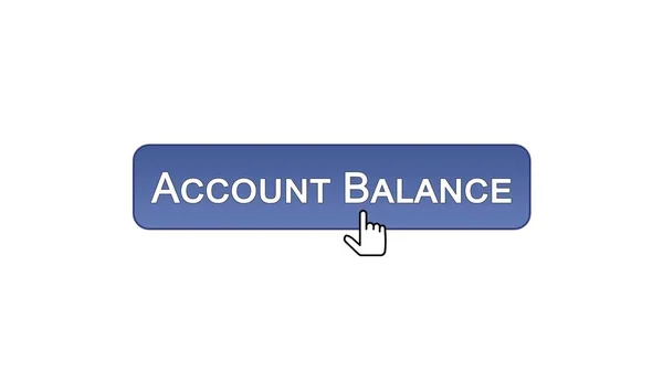 Account balans web interface knop klikte met de muis, violette kleur ontwerp — Stockfoto