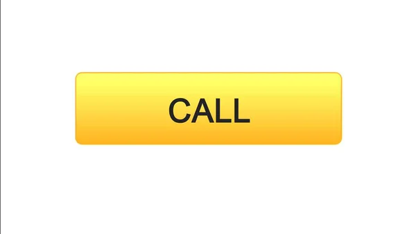 Ligue para o botão de interface web cor de laranja, assistência de consultor, suporte técnico — Fotografia de Stock