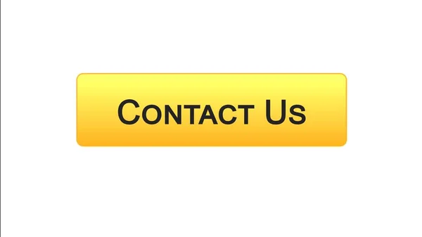 Contact us web interface button orange color business communication, help — Stock Photo, Image