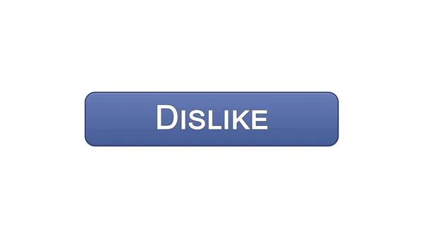 Dislike cor violeta botão de interface web, aplicativo de rede social, online — Fotografia de Stock