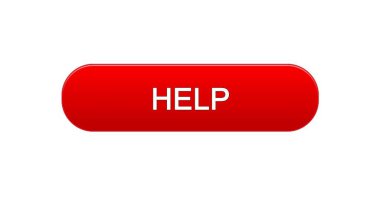 Web arabirimi düğme kırmızı rengi yardım, çevrimiçi Yardım uygulama desteği