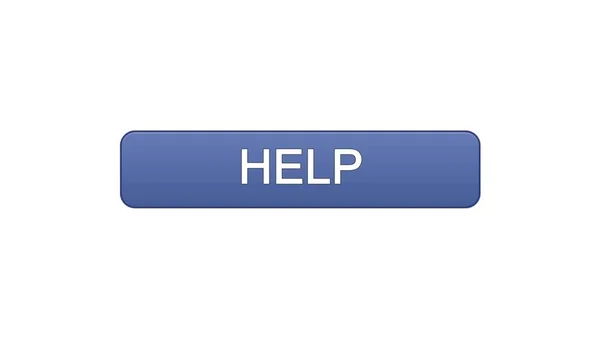 Help web interface button violet color, support online, assistance application — Stock Photo, Image