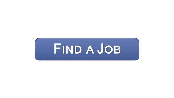 Найти работу кнопка веб-интерфейса фиолетовый цвет, объявление о трудоустройстве в Интернете — стоковое фото