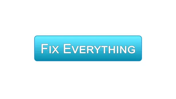 Fixer tout bouton d'interface web couleur bleue, application de maintenance, support — Photo