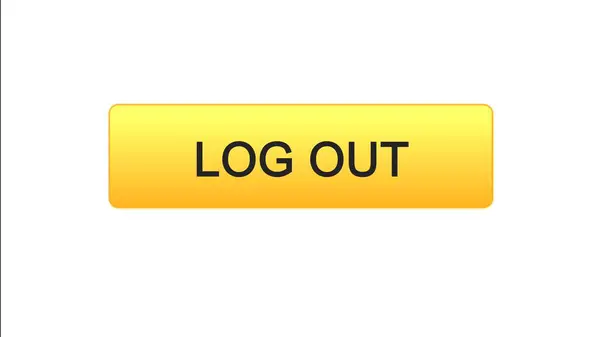 Log out botão de interface web cor laranja, design do site de internet, aplicação — Fotografia de Stock
