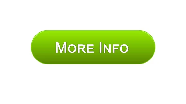 Mais informações botão de interface web cor verde, design do site de internet, aplicação — Fotografia de Stock