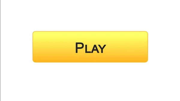 Play interfaz web botón de color naranja, aplicación de juego en línea, programa de vídeo —  Fotos de Stock