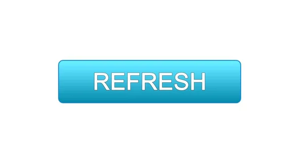 Refresh web interface button blue color, internet site design, innovation idea — Stock Photo, Image