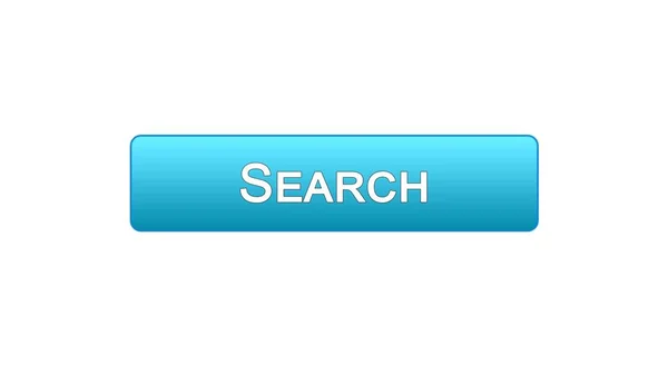 Buscar botón de interfaz web de color azul, servicio de monitoreo de Internet, diseño del sitio — Foto de Stock