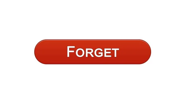 Oublier l'interface web bouton vin rouge couleur, conception du site Internet, application en ligne — Photo