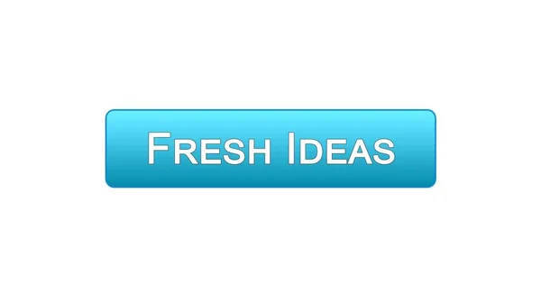 Nytänk webb gränssnitt knappen blå färg, business brainstorming, kreativitet — Stockfoto