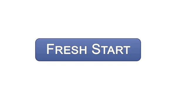 Fresh start web interface button violet color, business innovation, site design — Stock Photo, Image