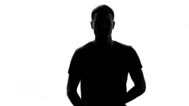 Erkek siluet acı mide ağrısı, mide hastalığı, gıda zehirlenmesi