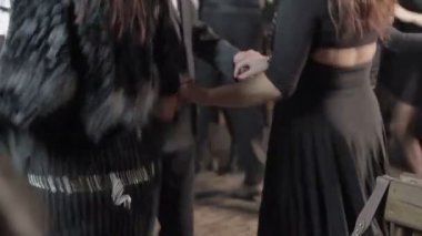 Çiftler retro dans vintage kostümleri parti, boş zaman etkinliği ve rahatla