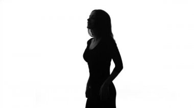 Çekici Bayan, seductively dans, flört, iç özgürlük silüeti