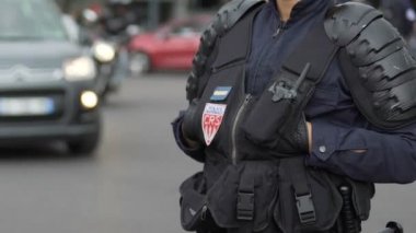Fransız polis devriye sokak, şehir Muhafız işgali, Marseille Emanet
