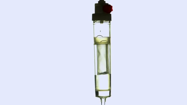 药物滴管特写 门诊病人急诊治疗 — 图库视频影像