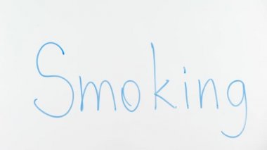 Cam, sağlıklı bir yaşam tarzı propagandası yazılı kelime yasaktır geçerken el