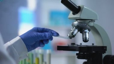 Mikroskop camı, laboratuvar teşhis örnek analiz biyokimyacı
