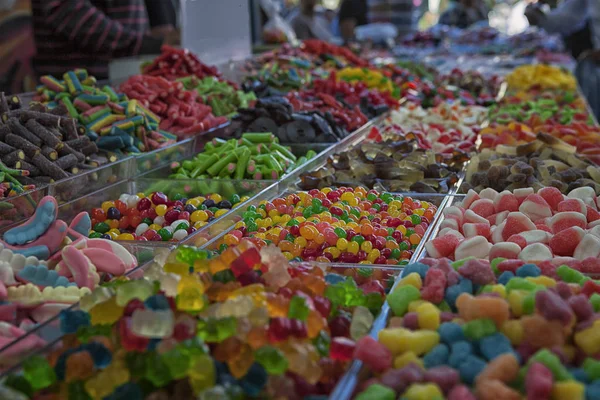 Multi Gekleurde Snoepjes Voor Vreugde Van Kinderen Volwassenen — Stockfoto