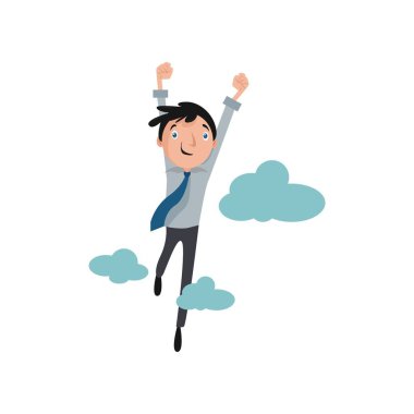 heyecanlı ve bir başarı ödül almak için istekli olan bir girişimci