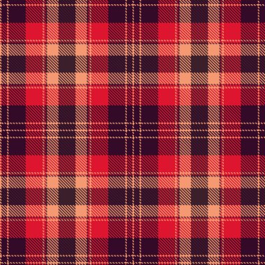 Dokusu olmayan kırmızı biber kırmızısı ve şeftali desenli tartan desenli arka plan ekoseli moda sonbahar-kış 2020 renkleri