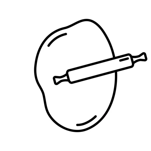 Βούρτσα και ένας πλάστης γραμμικός απομονωμένος σε λευκό φόντο. Μπορεί να χρησιμοποιηθεί ως λογότυπο, ένα εικονίδιο ιστοσελίδας. Εικονογράφηση διανύσματος — Διανυσματικό Αρχείο
