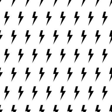 Flash Lightnings vektör kusursuz desen. Çizgi film tarzı arka plan. Siyah ve beyaz. Düz çizgi roman biçimi.