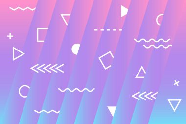 Geometric background with beautiful color gradients. Trendy color scheme. Futuristic abstract background.