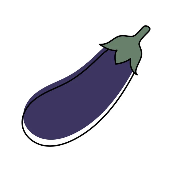 Eggplant isolated on white background. Hand drawn style. Healthy food. Italian cuisine. Vector illustration. — Stock vektor